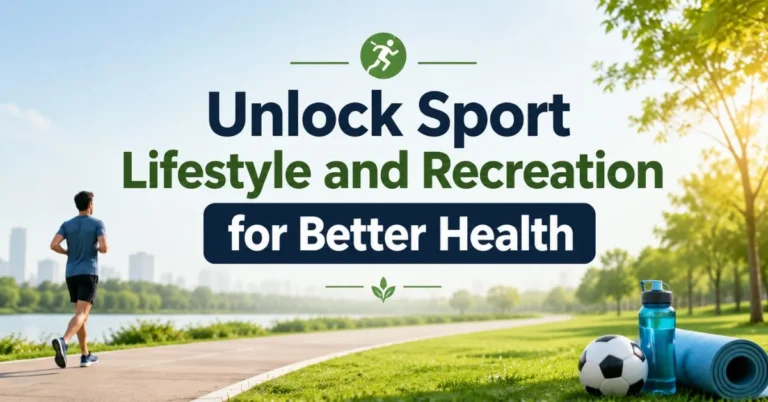 sport lifestyle and recreation in a peaceful outdoor park with jogging path and fitness elements