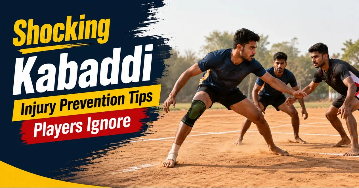 Kabaddi injury prevention tips shown during outdoor player training session